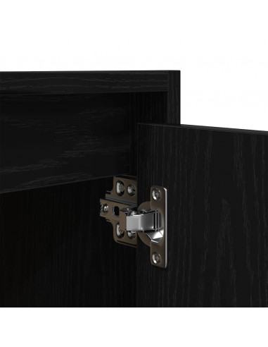 Comodino a Muro Rovere Nero 38x34x40 cm