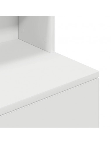 Comodino Bianco 39x35x125 cm in Legno Multistrato