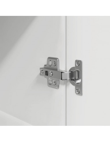 Comodino Bianco 39x35x125 cm in Legno Multistrato