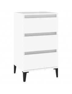 Comodino Bianco 40x35x70 cm in Legno Multistrato