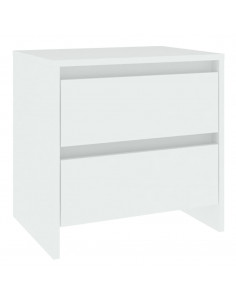 Comodino Bianco 45x34,5x44,5 cm in Legno Ingegnerizzato 2