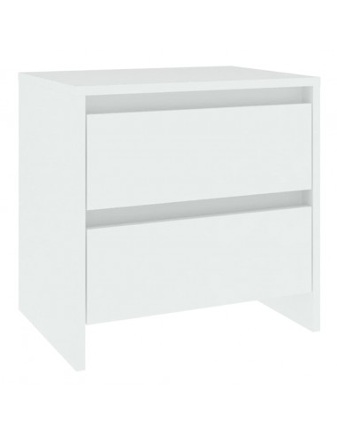 Comodino Bianco 45x34,5x44,5 cm in Legno Ingegnerizzato