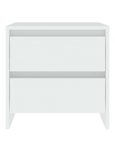 Comodino Bianco 45x34,5x44,5 cm in Legno Ingegnerizzato