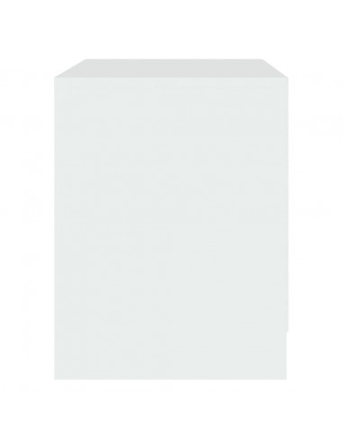 Comodino Bianco 45x34,5x44,5 cm in Legno Ingegnerizzato