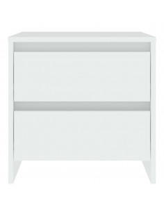Comodino Bianco 45x34,5x44,5 cm in Legno Ingegnerizzato 2