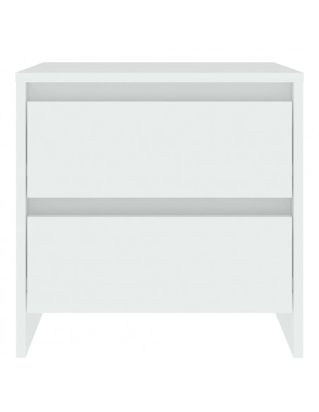 Comodino Bianco 45x34,5x44,5 cm in Legno Ingegnerizzato