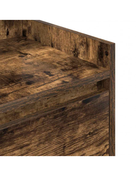 Comodino con 2 Cassetti Rovere Fumo 38x34x80 cm