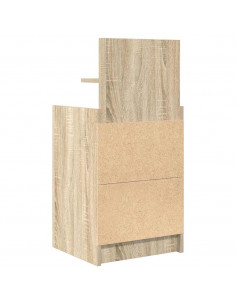 Comodino con 2 Cassetti Rovere Sonoma 38x34x80 cm 2