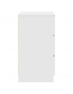 Comodino con 3 Cassetti Bianco 39x35x65 cm