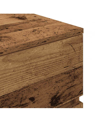 Comodino con 3 Cassetti Legno Antico 39x35x65 cm