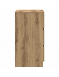Comodino con 3 Cassetti Rovere Artigianale 39x35x65 cm