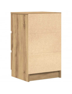 Comodino con 3 Cassetti Rovere Artigianale 39x35x65 cm 2