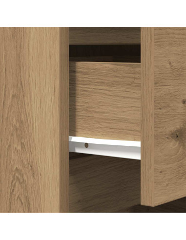 Comodino con 3 Cassetti Rovere Artigianale 39x35x65 cm