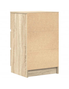 Comodino con 3 Cassetti Rovere Sonoma 39x35x65 cm 2