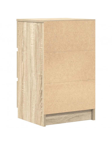 Comodino con 3 Cassetti Rovere Sonoma 39x35x65 cm