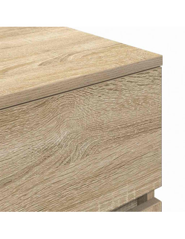 Comodino con 3 Cassetti Rovere Sonoma 39x35x65 cm