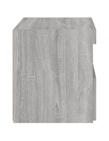 Comodino con Luci LED Grigio Sonoma 50x40x45 cm