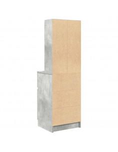 Comodino Grigio Cemento 39x35x125 cm in Legno Multistrato 2