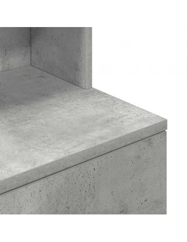 Comodino Grigio Cemento 39x35x125 cm in Legno Multistrato