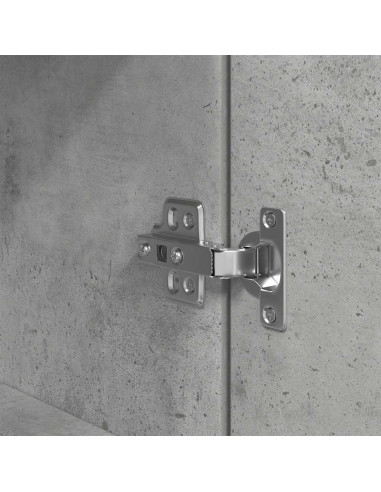 Comodino Grigio Cemento 39x35x125 cm in Legno Multistrato