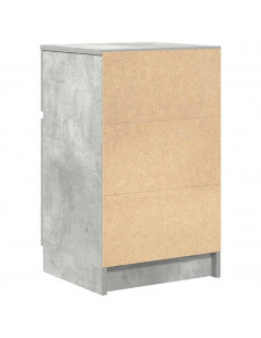 Comodino Grigio Cemento 39x35x65 cm in Legno Multistrato 2