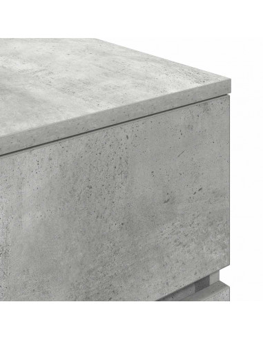 Comodino Grigio Cemento 39x35x65 cm in Legno Multistrato