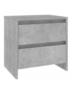 Comodino Grigio Cemento 45x34,5x44,5 cm in Truciolato