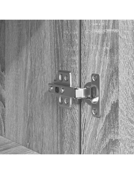 Comodino Grigio Sonoma 39x35x65 cm in Legno Multistrato