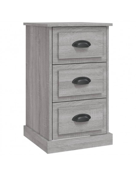Comodino Grigio Sonoma 39x39x67 cm in Legno Multistrato