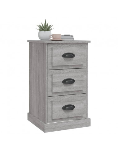 Comodino Grigio Sonoma 39x39x67 cm in Legno Multistrato