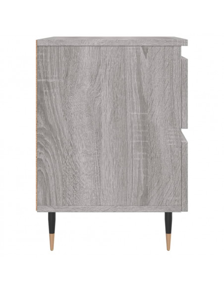 Comodino Grigio Sonoma 40x35x50 cm in Legno Multistrato