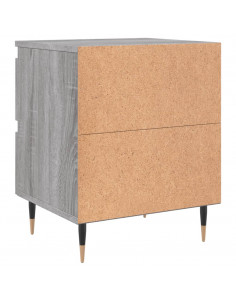 Comodino Grigio Sonoma 40x35x50 cm in Legno Multistrato 2