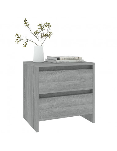 Comodino Grigio Sonoma 45x34,5x44,5 cm in Truciolato