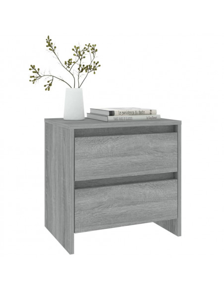 Comodino Grigio Sonoma 45x34,5x44,5 cm in Truciolato