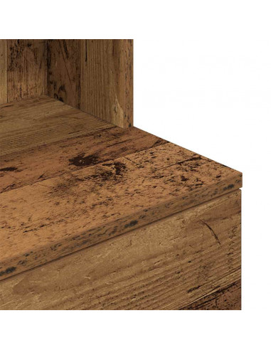 Comodino Legno Antico 39x35x125 cm in Legno Multistrato