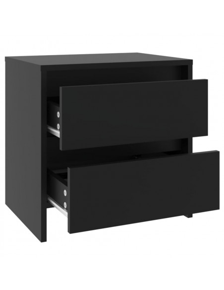 Comodino Nero 45x34,5x44,5 cm in Truciolato