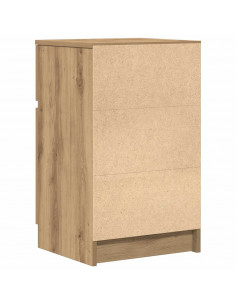Comodino Rovere Artigianale 39x35x65 cm in Legno Multistrato 2
