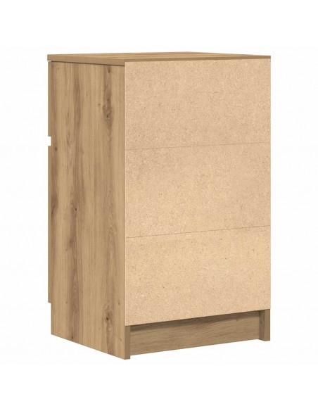 Comodino Rovere Artigianale 39x35x65 cm in Legno Multistrato
