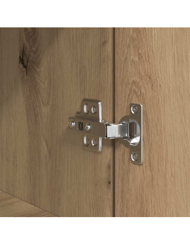 Comodino Rovere Artigianale 39x35x65 cm in Legno Multistrato