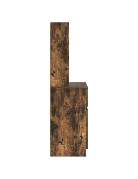 Comodino Rovere Fumo 39x35x125 cm in Legno Multistrato