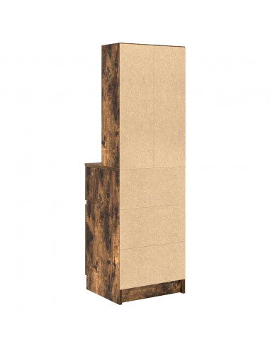 Comodino Rovere Fumo 39x35x125 cm in Legno Multistrato