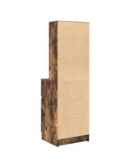 Comodino Rovere Fumo 39x35x125 cm in Legno Multistrato