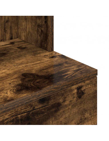 Comodino Rovere Fumo 39x35x125 cm in Legno Multistrato