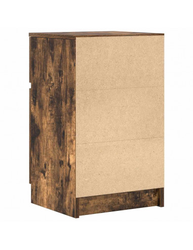 Comodino Rovere Fumo 39x35x65 cm in Legno Multistrato