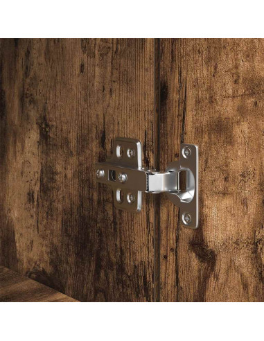 Comodino Rovere Fumo 39x35x65 cm in Legno Multistrato