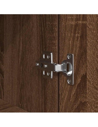 Comodino Rovere Marrone 39x35x125 cm in Legno Multistrato