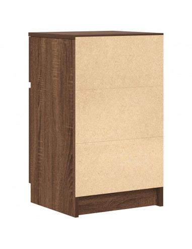Comodino Rovere Marrone 39x35x65 cm in Legno Multistrato
