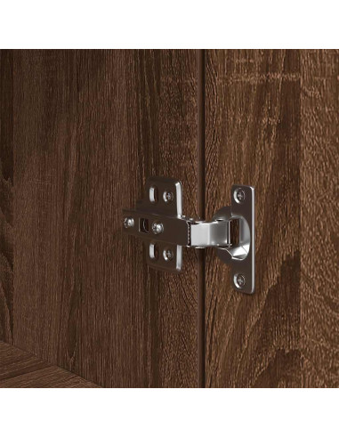 Comodino Rovere Marrone 39x35x65 cm in Legno Multistrato