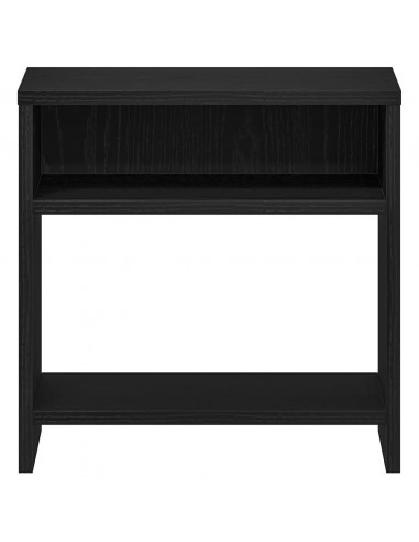 Comodino Rovere Nero 40x30x40 cm in Legno Multistrato