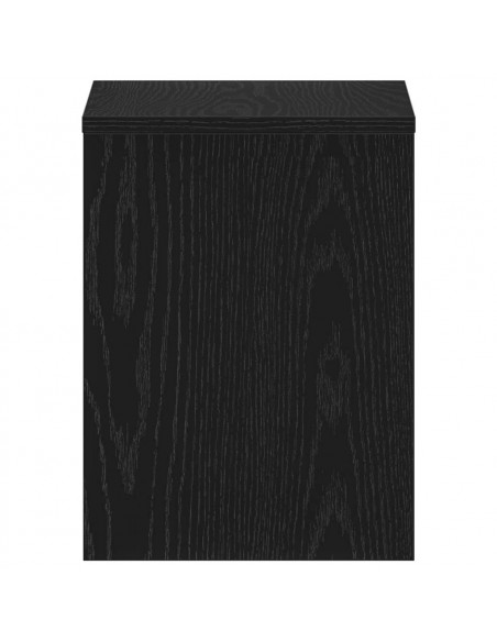 Comodino Rovere Nero 40x30x40 cm in Legno Multistrato